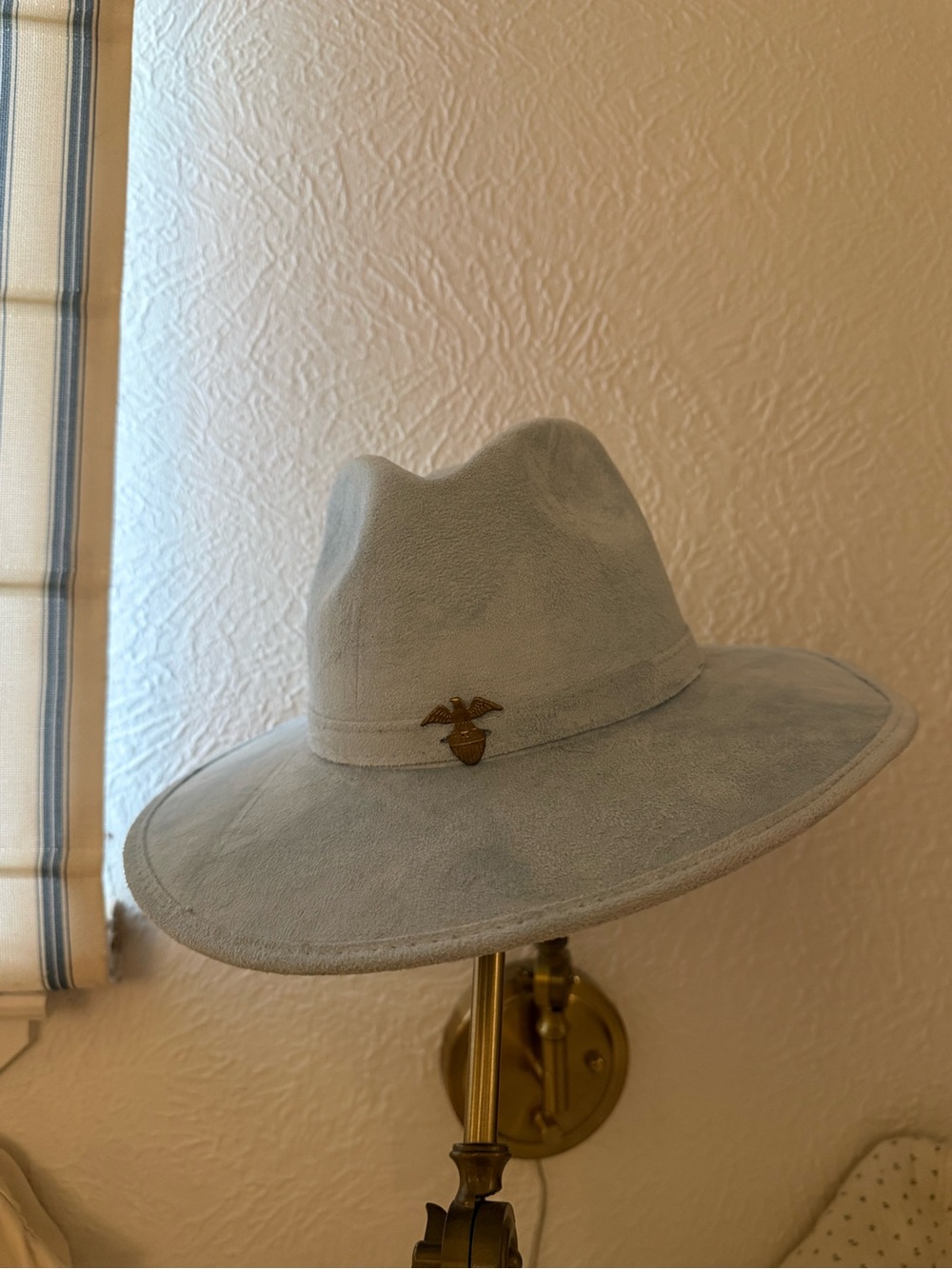 Wide Brim Western Felt Hat – Cream/Taupe – Size M – Made in Mexico